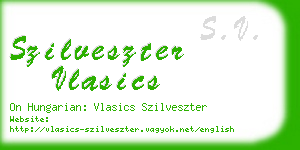 szilveszter vlasics business card